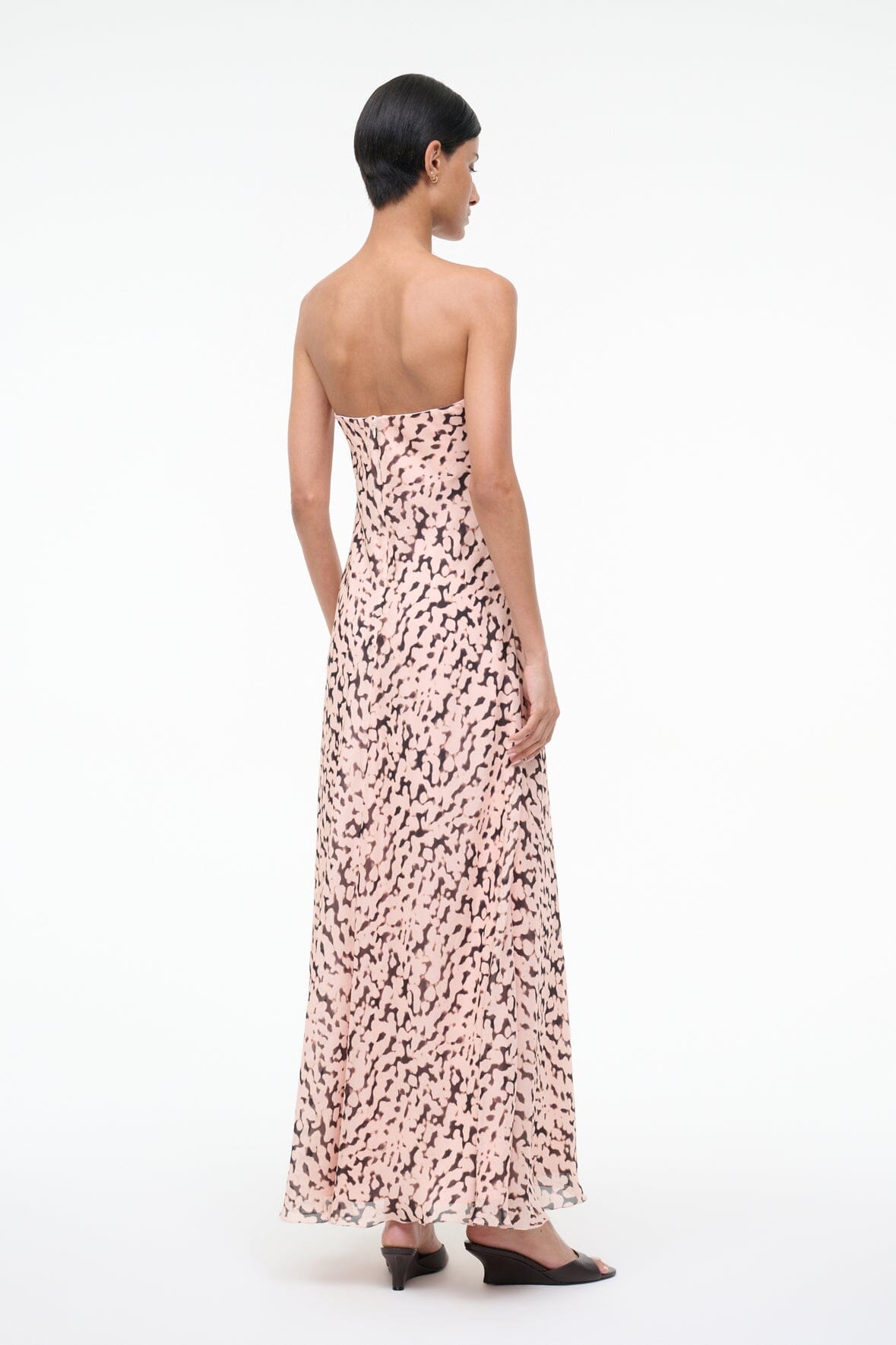 CASSIE SILK DRESS | ALMOND BLACK